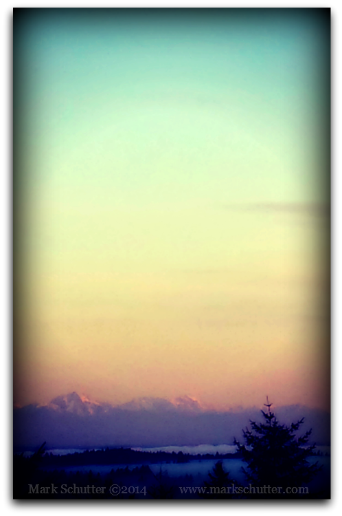 Photograph of the Olympic Mountains from Olympia, Washington  (March 2014)