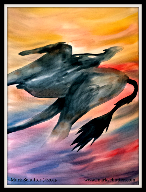"Colored Dreams"  18x24 inch watercolors ~Mark Schutter Â©2015